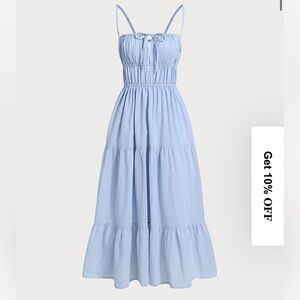 Berlook Light Blue Midi Beach Dress